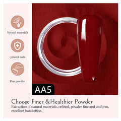 AILLSA swatch wheel with wine red showing even pigment and glossy finish