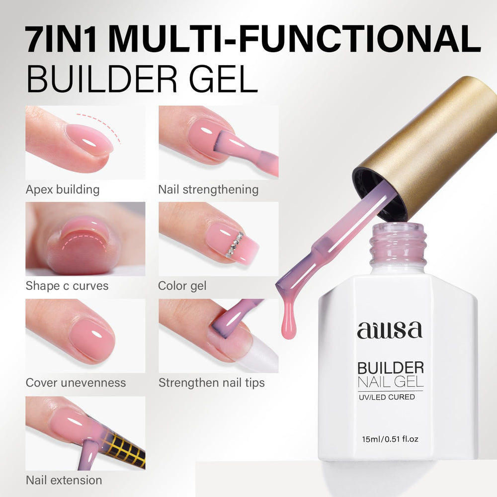AILLSA cured nail French view illustrating natural-strengthening result