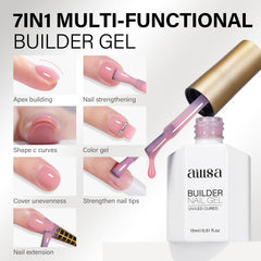 AILLSA cured nail French view illustrating natural-strengthening result