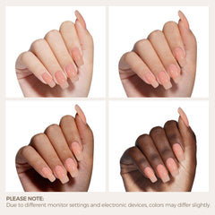 AILLSA before-and-after French manicure using GB56 as a subtle base