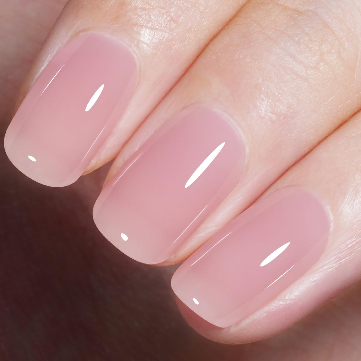 AILLSA bottle front view showing nude pink jelly polish and glossy finish