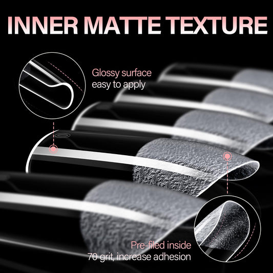 AILLSA close-up of half-matte surface for smoother polish application and adhesion