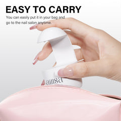 AILLSA lamp beside salon tools showing professional portability benefit