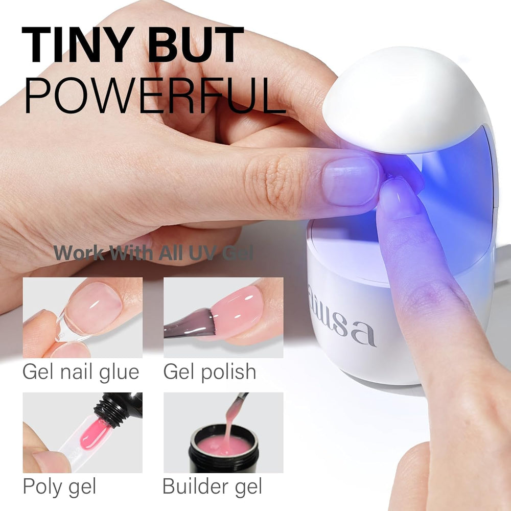 AILLSA side profile of handheld nail lamp highlighting slim form and control