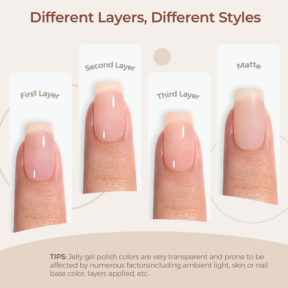 AILLSA close-up texture of translucent gel highlighting streak-free glossy surface