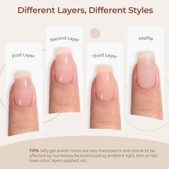 AILLSA close-up texture of translucent gel highlighting streak-free glossy surface