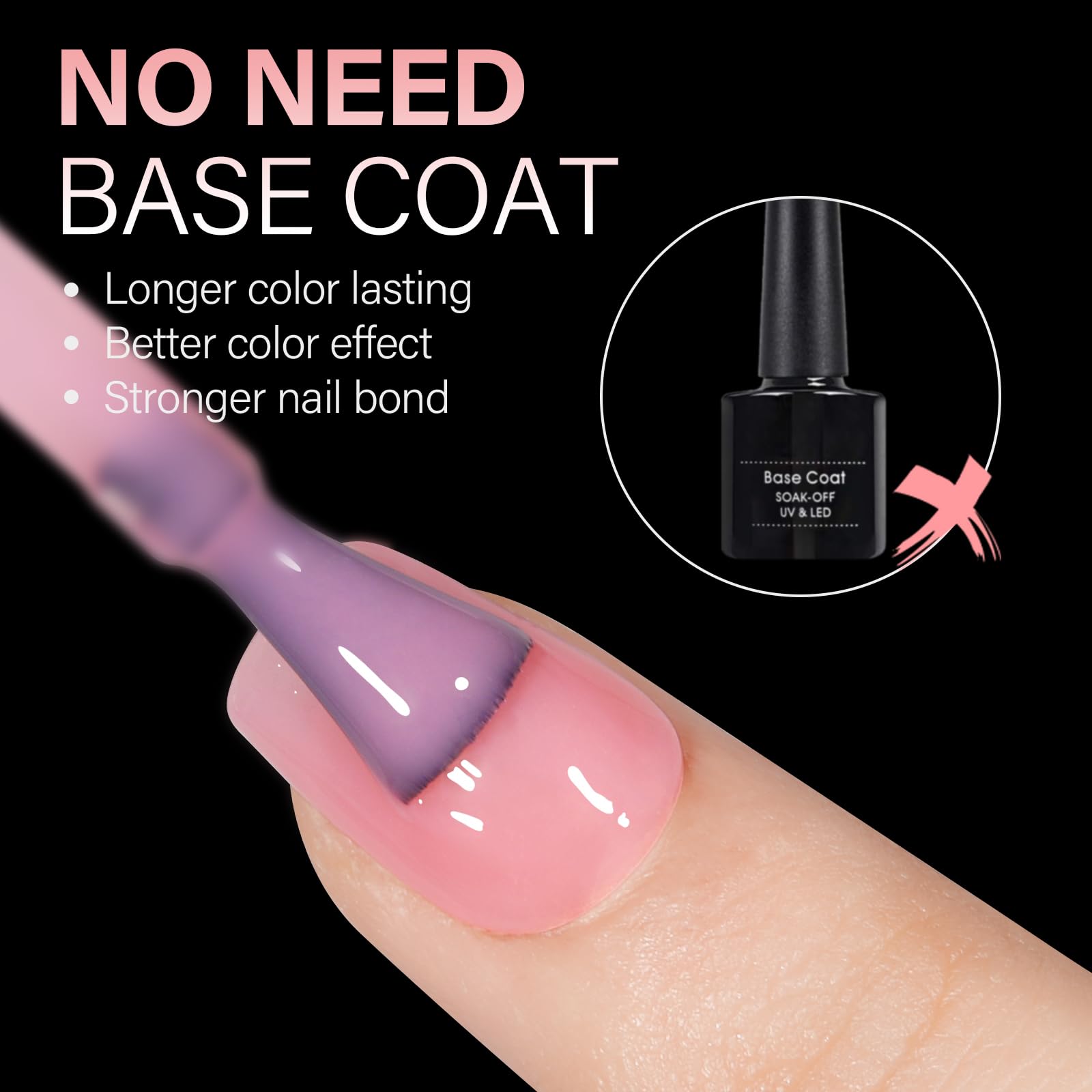 AILLSA tips applied on short natural nails demonstrating natural-looking coffin shape and comfort