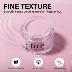 AILLSA hand dipping nail into powder demonstrating simple at-home application benefit