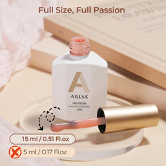 AILLSA bottle beside coin for scale, showing convenient 0.51 fl oz size