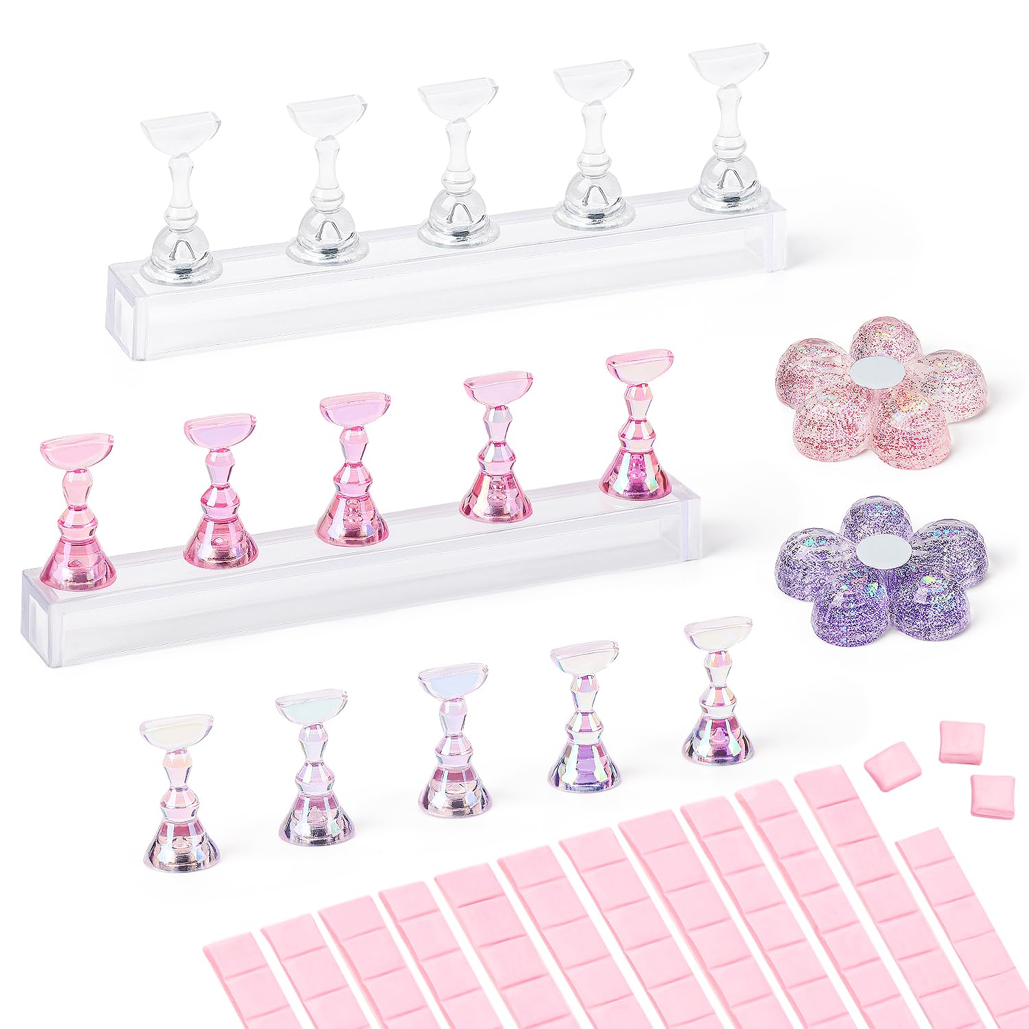 AIMEILI solid acrylic base front view showing stable support benefit