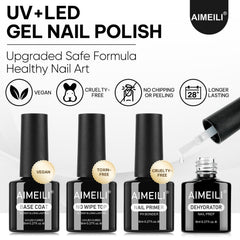 AIMEILI base coat brush detail demonstrating smooth application and even coverage
