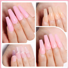 AIMEILI French manicure demonstration using clear shades for tips