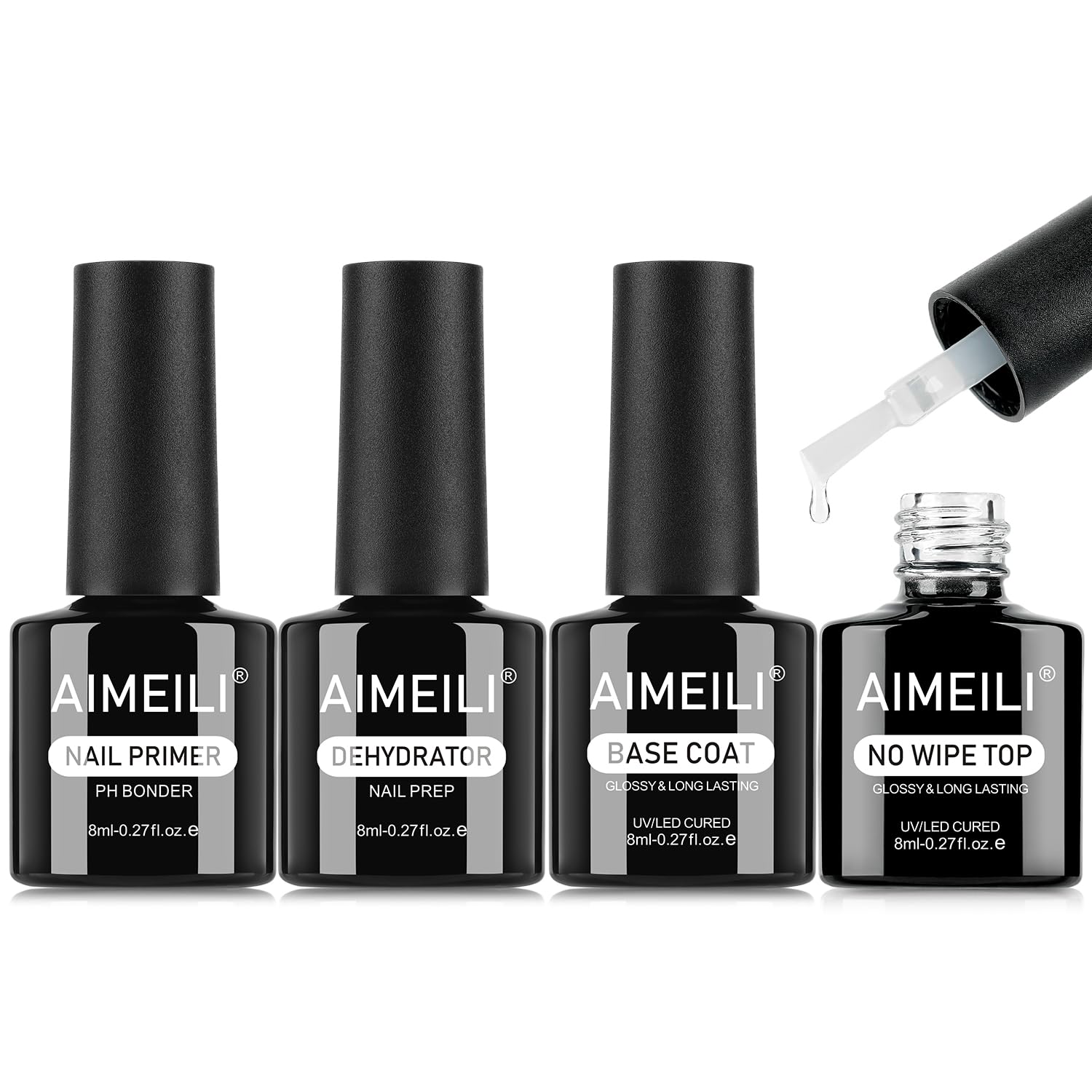 AIMEILI front packaging kit showing all four bottles and clear labeling for easy purchase