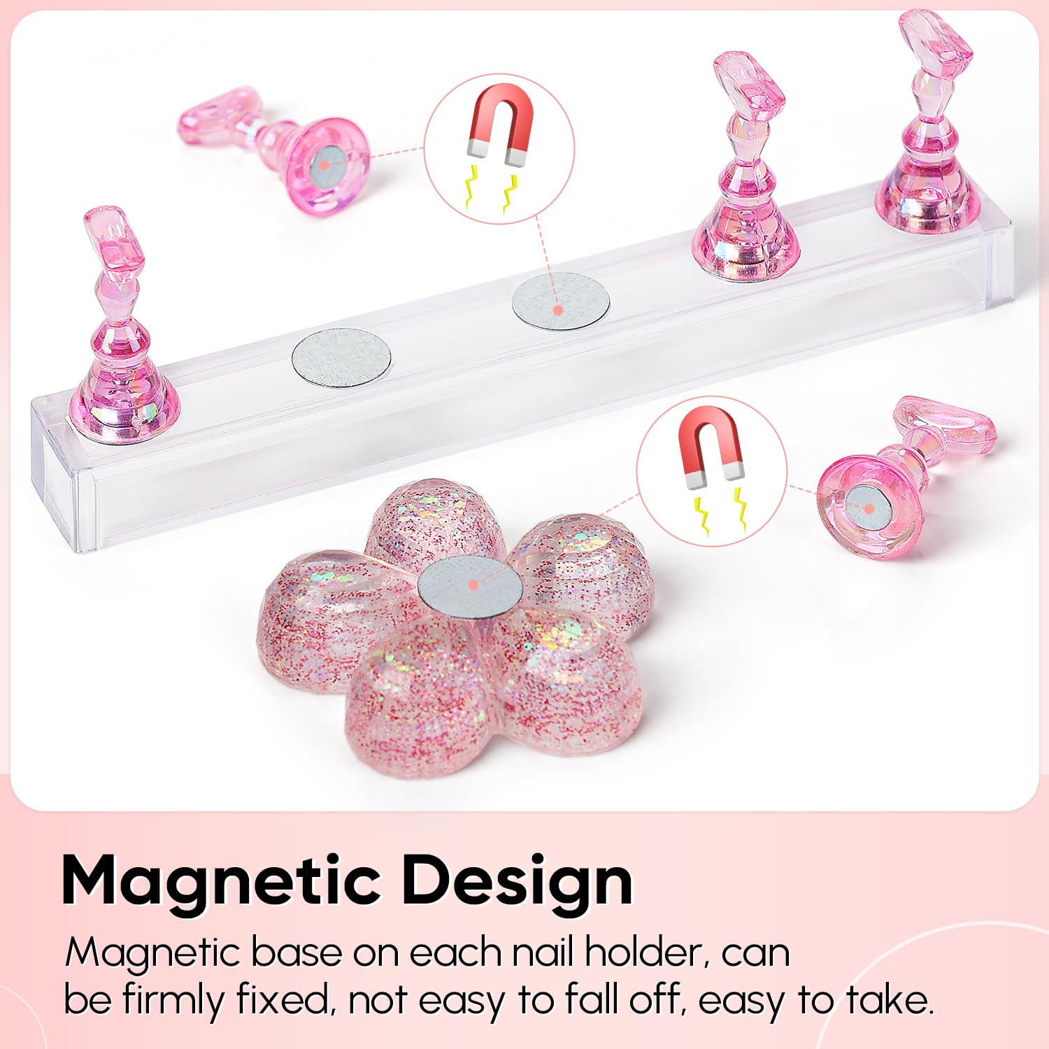 AIMEILI magnetic post close-up highlighting secure hold benefit