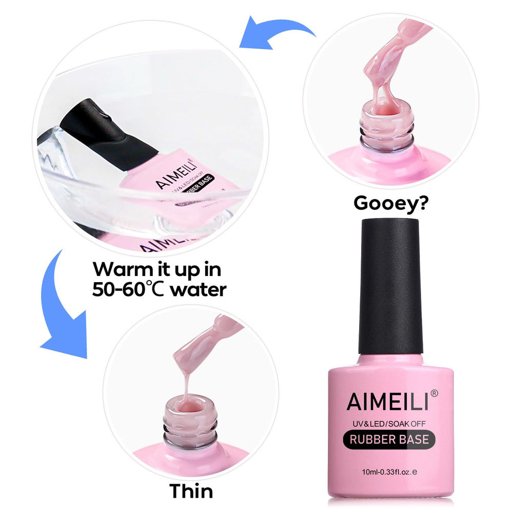 AIMEILI nails before and after showing added strength