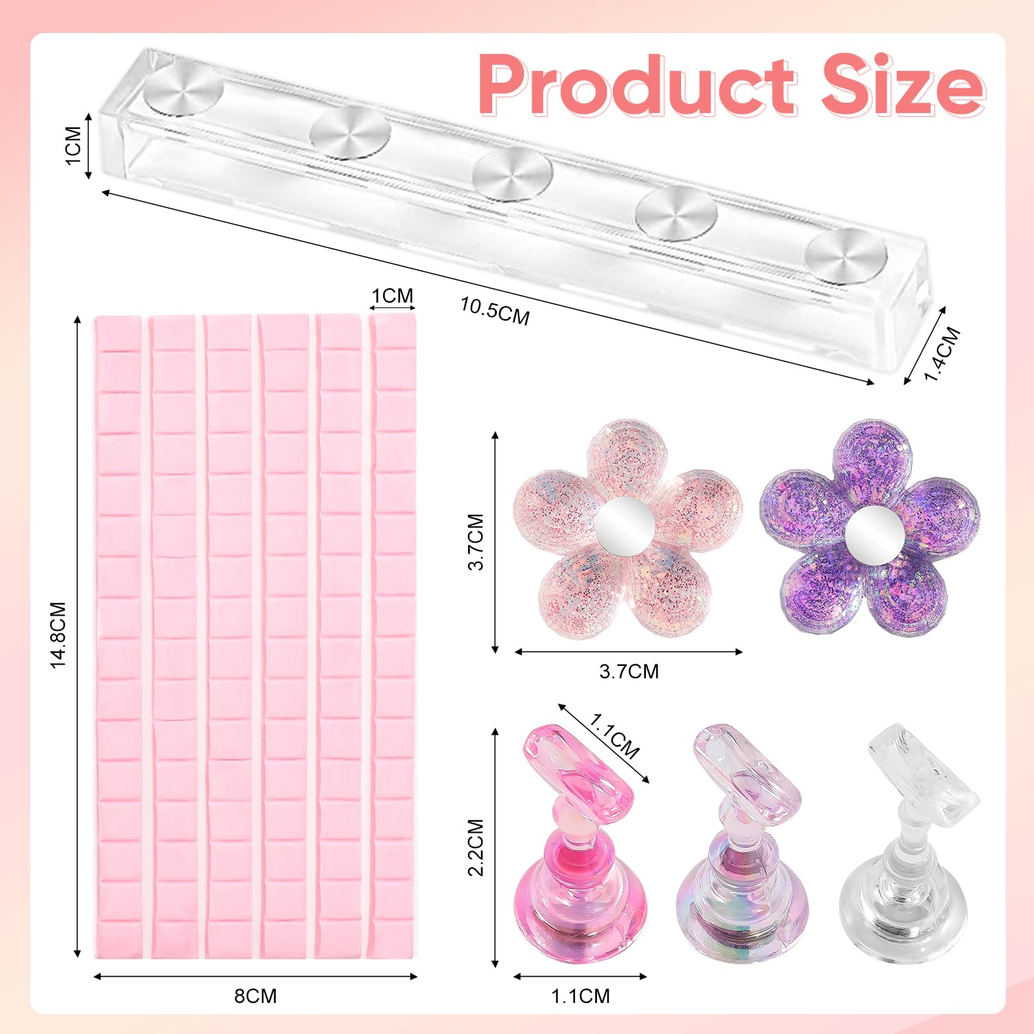 AIMEILI reusable putty squares showing long-lasting mounting benefit
