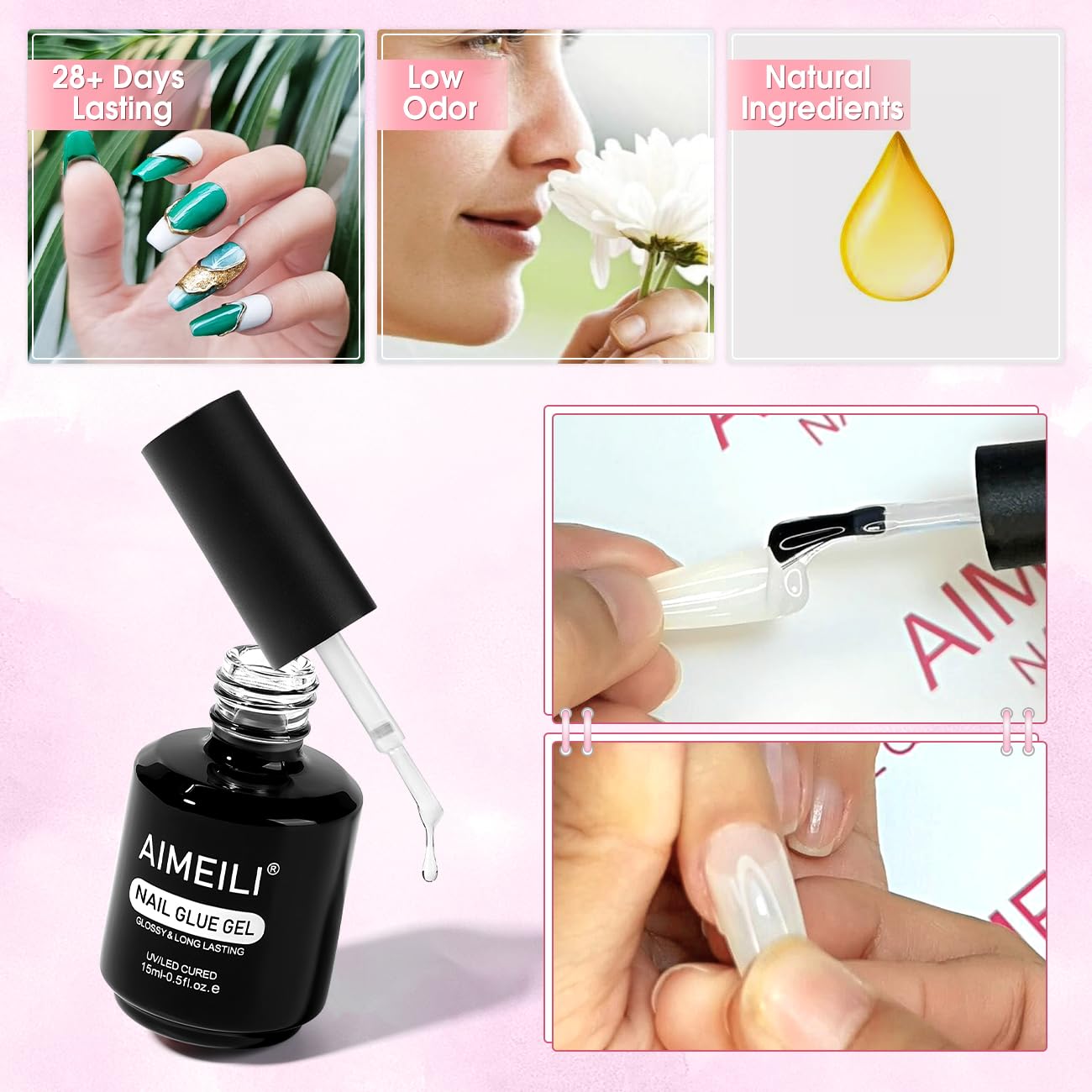 AIMEILI salon setup in use showing fast cure under LED lamp