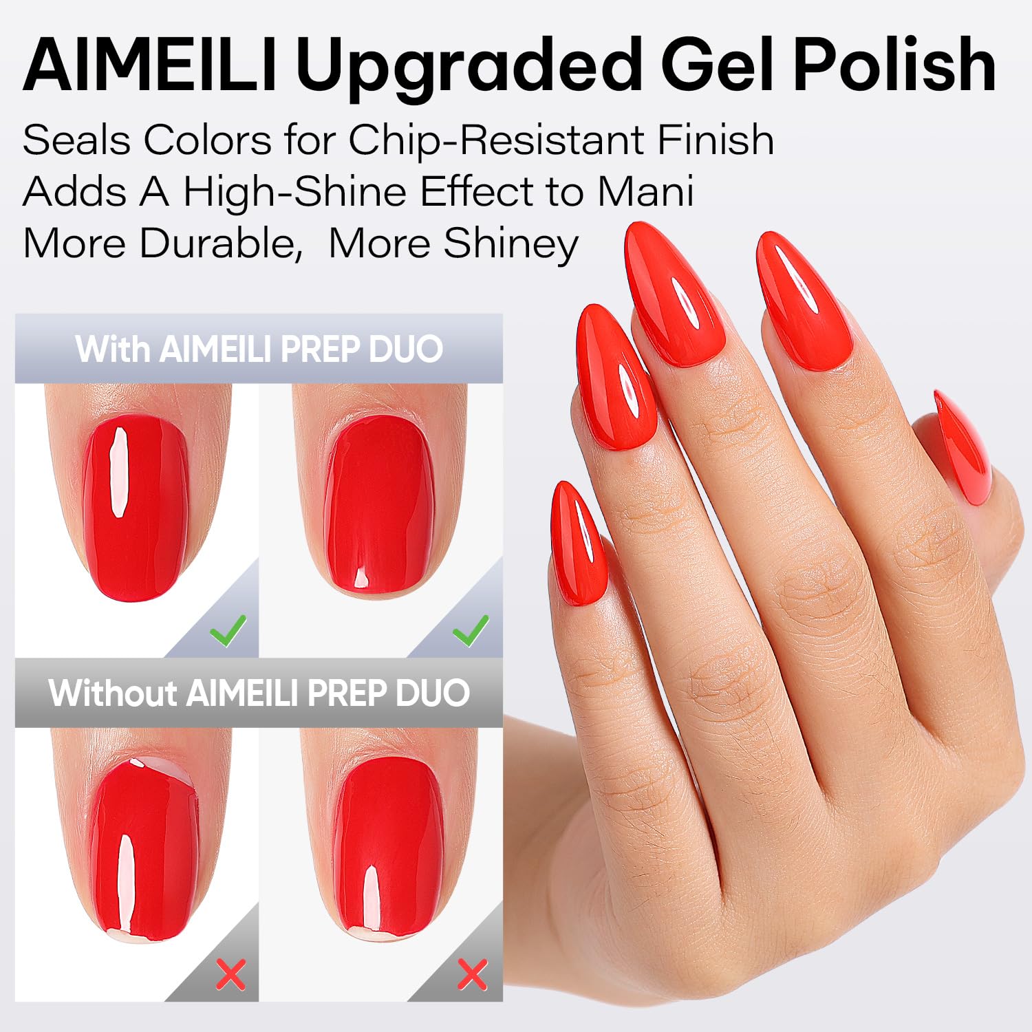 AIMEILI scale comparison with hand to show 8ml bottle size and travel-friendly convenience
