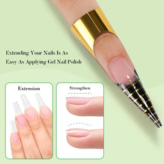 AIMEILI gel texture on swatch highlighting clarity and buildable thickness for durable overlays