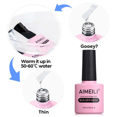 AIMEILI bottle warming in a bowl of warm water to restore smooth consistency in cold weather