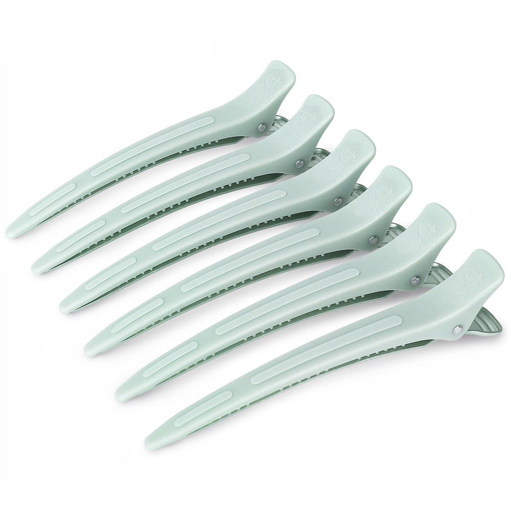 AIMIKE front packaging showing six sage green clips and set benefits