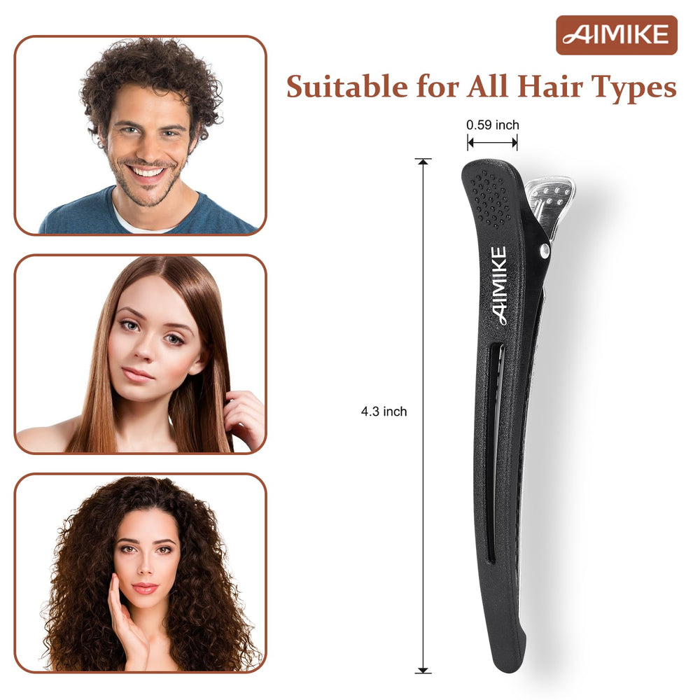AIMIKE clip securing fine layers without pulling or leaving marks on hair