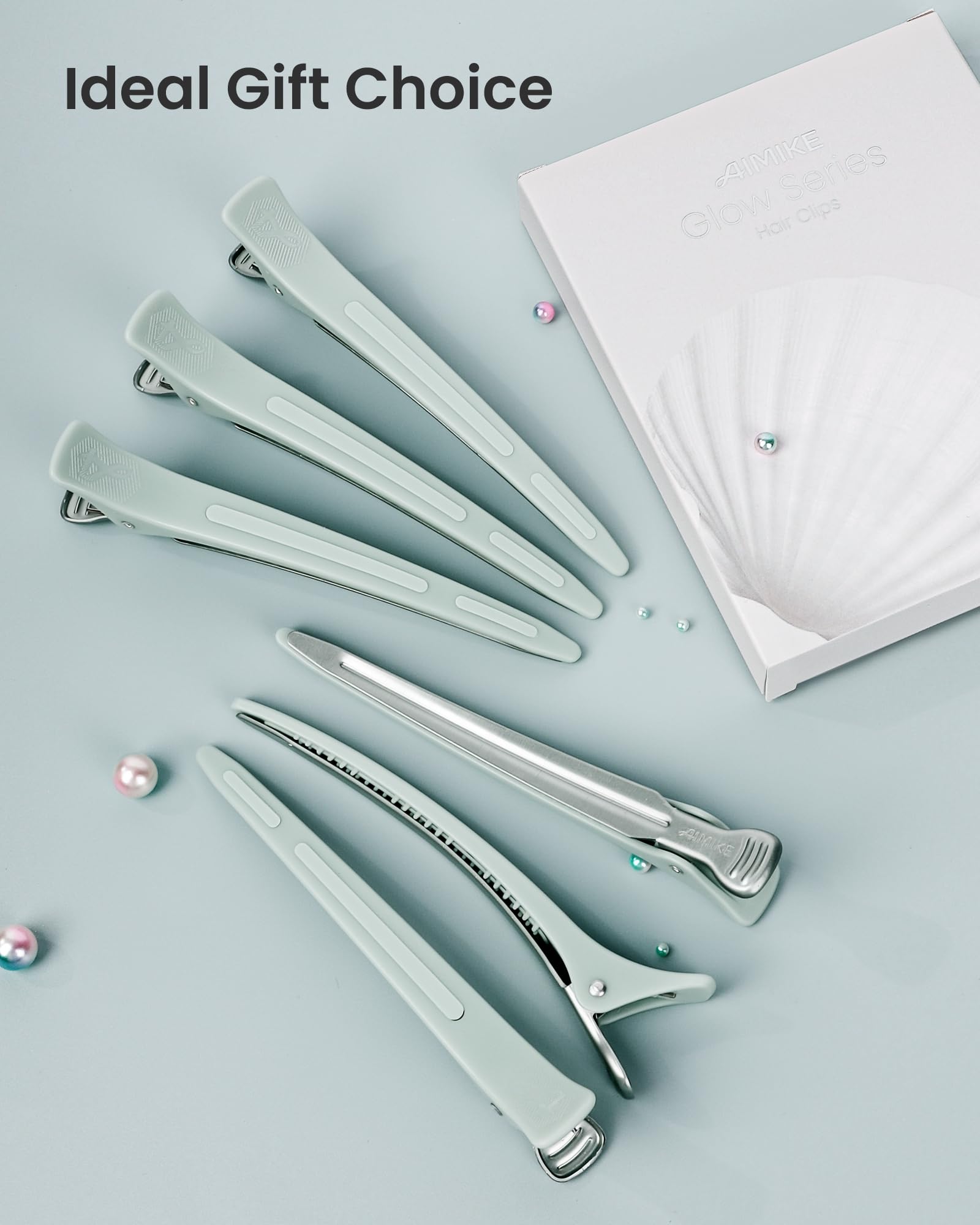AIMIKE clips used while blow drying to hold sections and reduce slipping