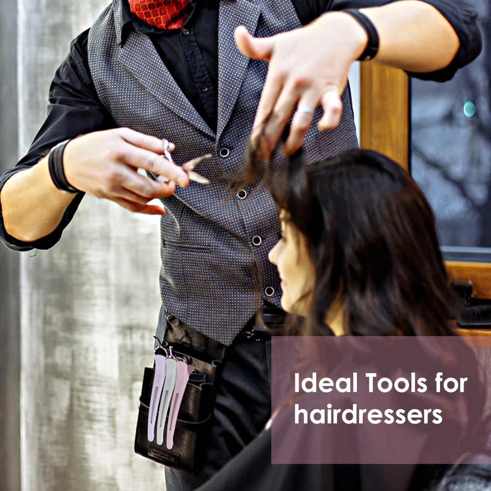 AIMIKE clips placed at a salon station showing professional use and style