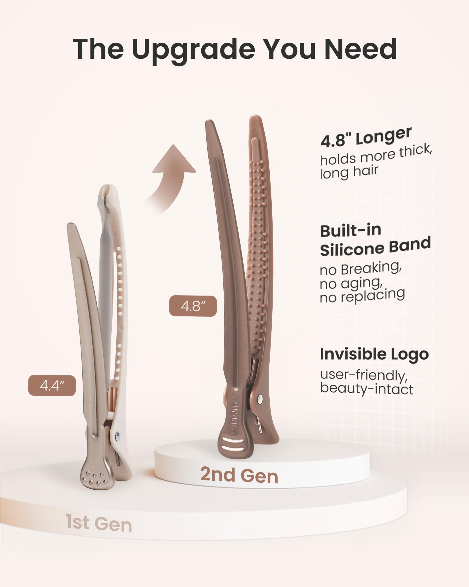 AIMIKE securing a large section of thick long hair for efficient sectioning