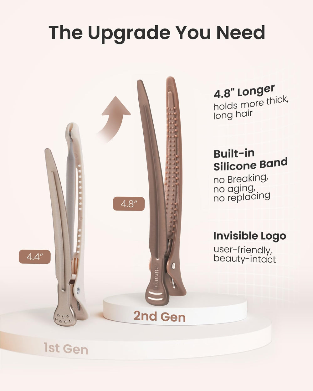 AIMIKE securing a large section of thick long hair for efficient sectioning