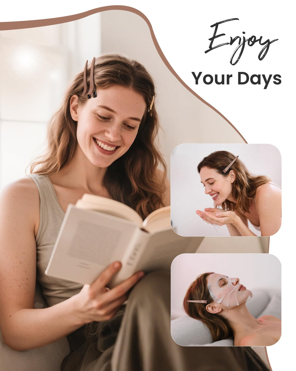AIMIKE clip holding hair during blow-drying to speed styling and reduce slips