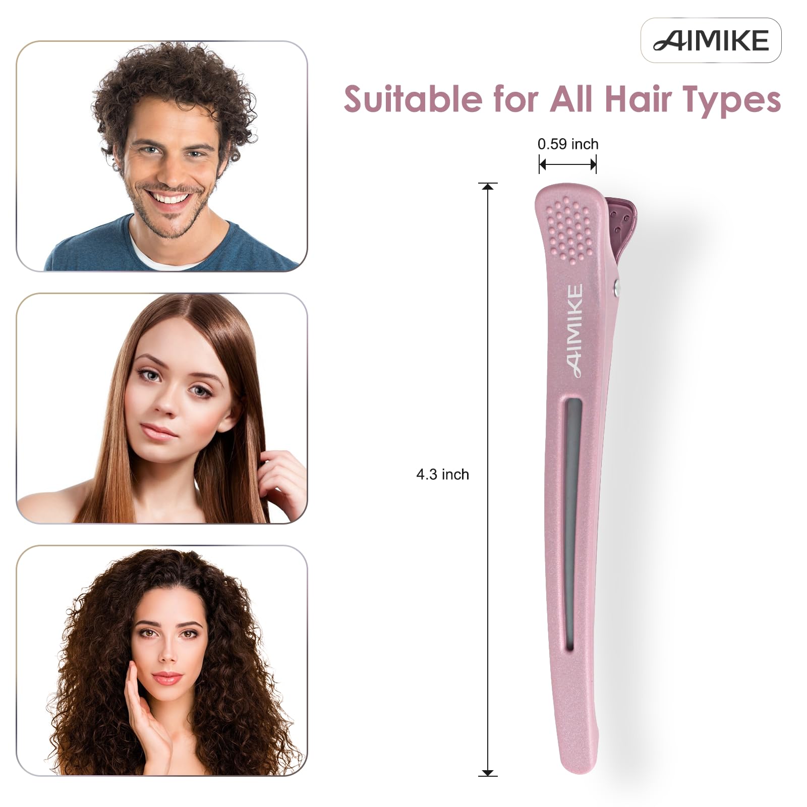 AIMIKE clips arranged on vanity showing stylish Morandi colors for salon-ready presentation
