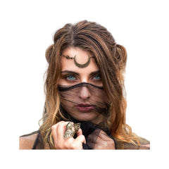 Aimimier retro gold circlet front view highlights elegant forehead accent
