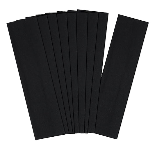 Ainitops front pack of nine black headbands showing value and variety
