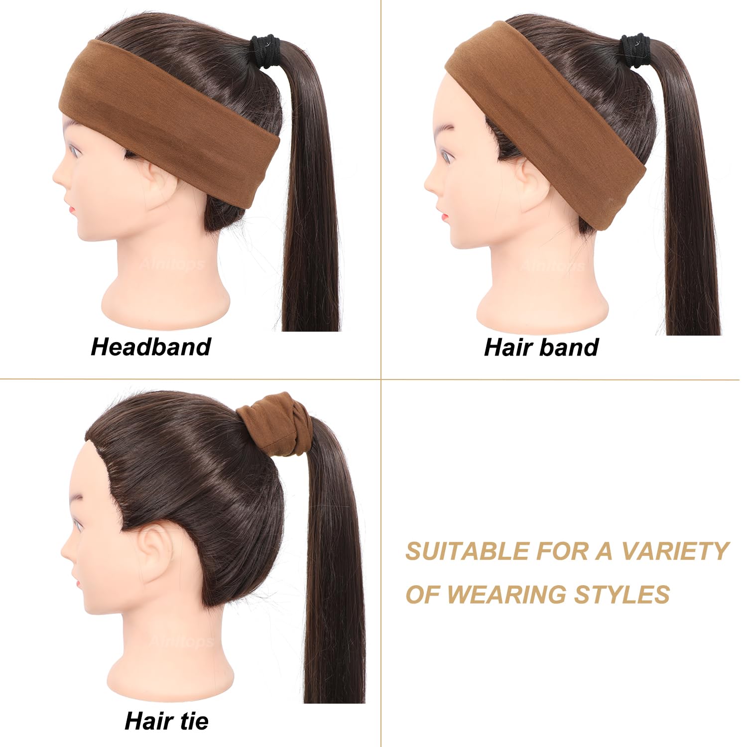 Ainitops headband used during makeup application keeping hair away cleanly