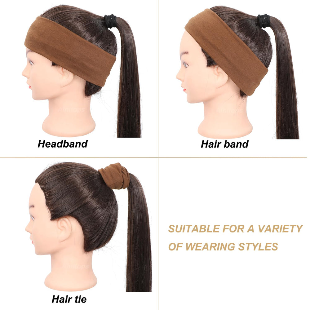 Ainitops headband used during makeup application keeping hair away cleanly
