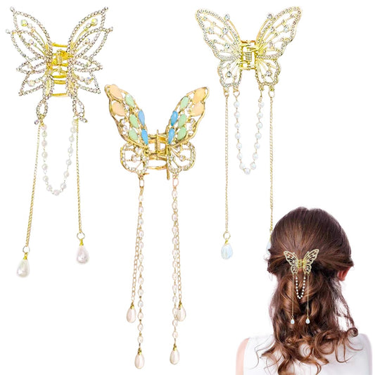 Ainvhh butterfly clips front view showing elegant design and secure hold