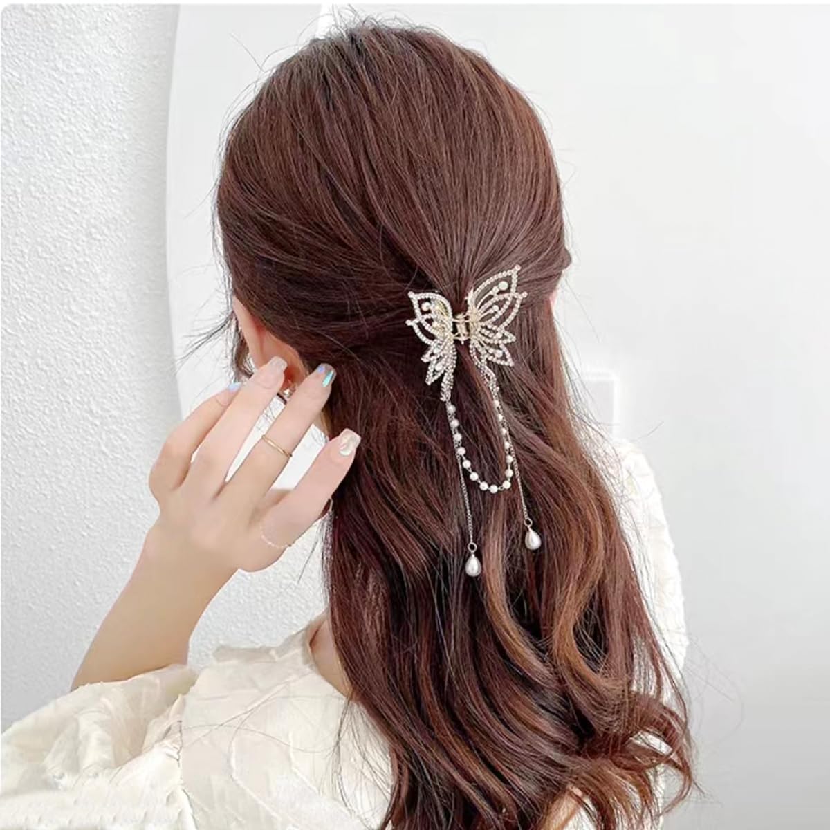 Ainvhh in hair half-up style illustrating easy everyday styling