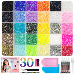 Airjam front packaging showing complete bedazzling kit and contents for effortless crafting