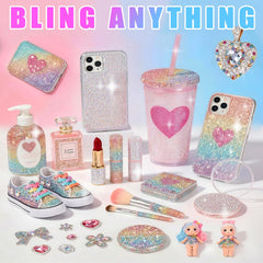 Airjam rhinestones being applied to nail art to create eye-catching custom manicures