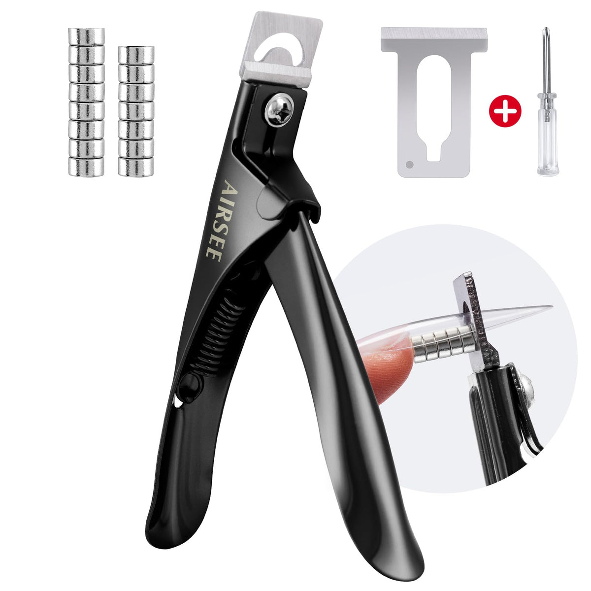 AIRSEE clipper front view showing blade and ergonomic design for precision