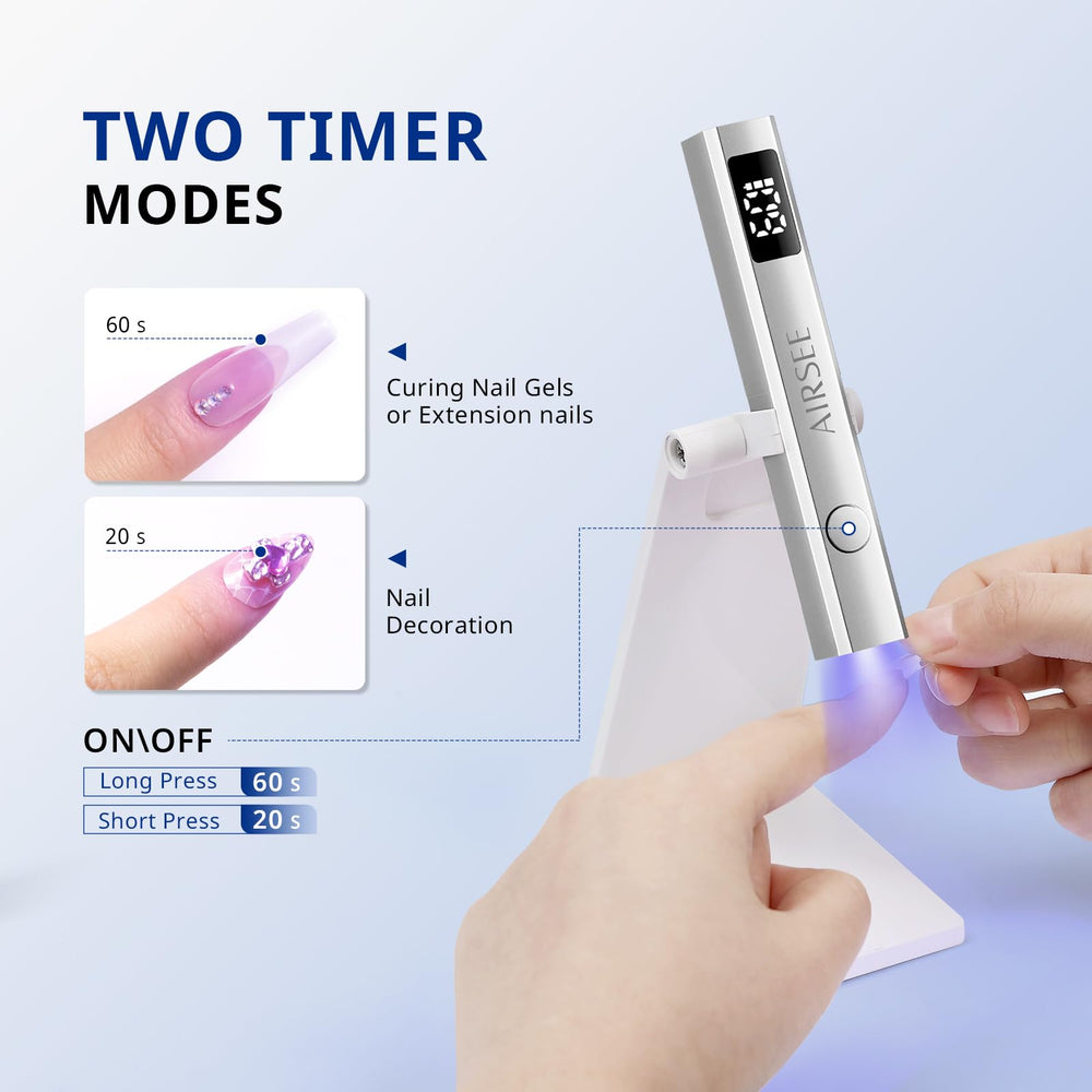 AIRSEE close-up LED beads showing concentrated beam for faster cure