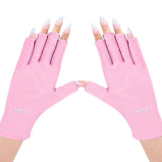 AIRSEE light pink gloves front view showing coverage and style benefit