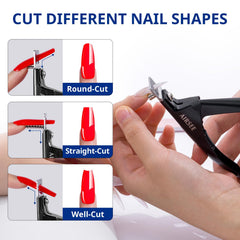 AIRSEE clipping artificial nail in use for fast salon-quality trimming