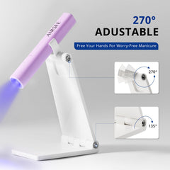 AIRSEE handheld curing a nail demonstrating spot work benefit accurate detail control