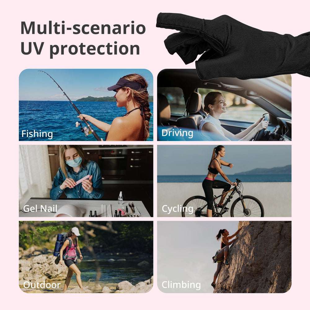 AIRSEE gloves worn during cycling showing sun protection and comfortable wear benefit