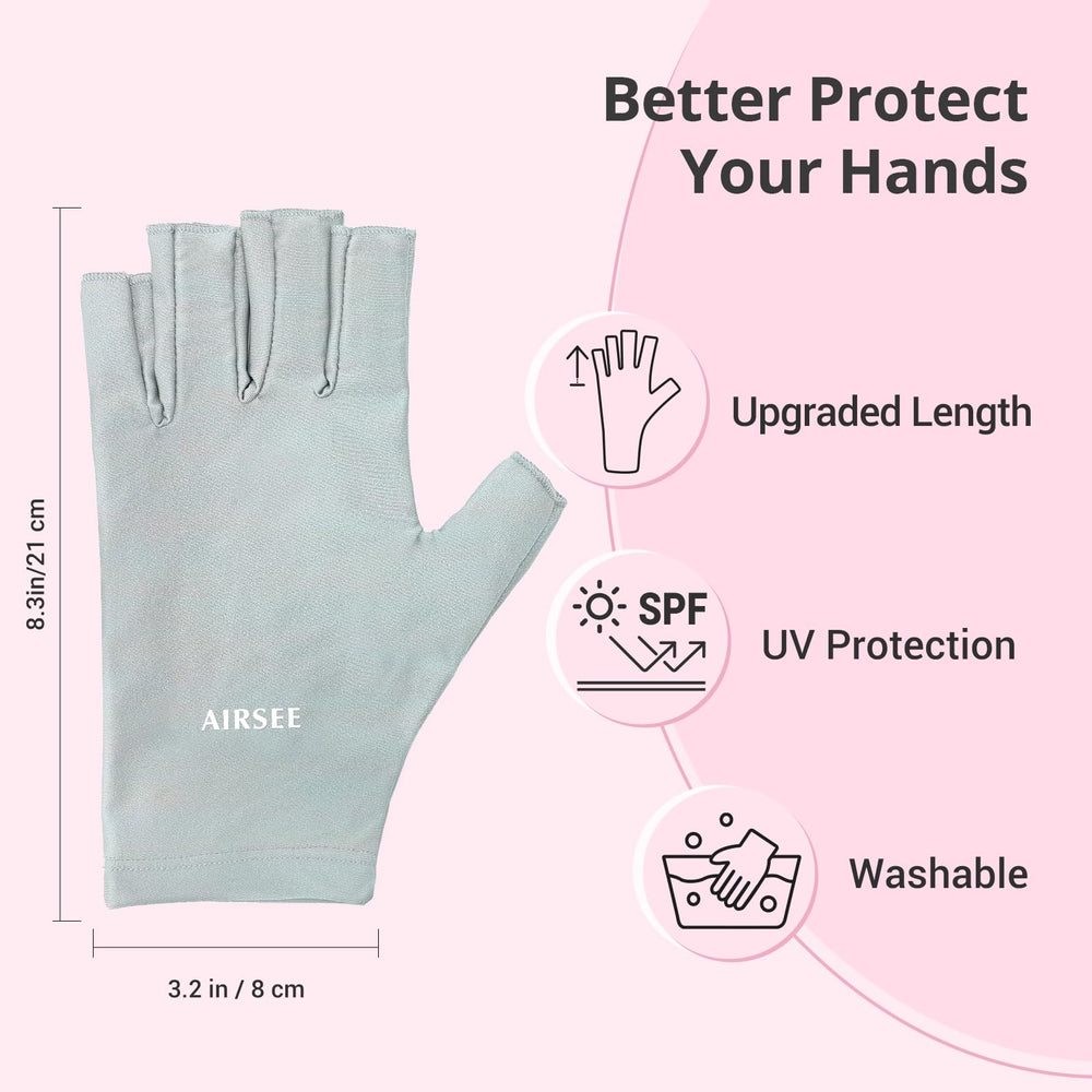 AIRSEE hand with glove beside ruler for size and fit reference