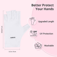 AIRSEE glove on hand next to ruler for size and fit comparison