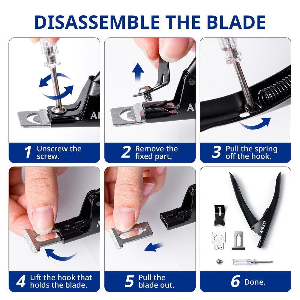 AIRSEE size comparison with fingers showing scale and practical length control