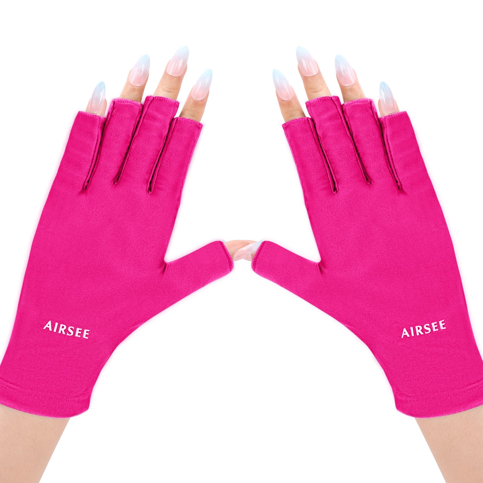AIRSEE front view rose red gloves showing full coverage and style benefit